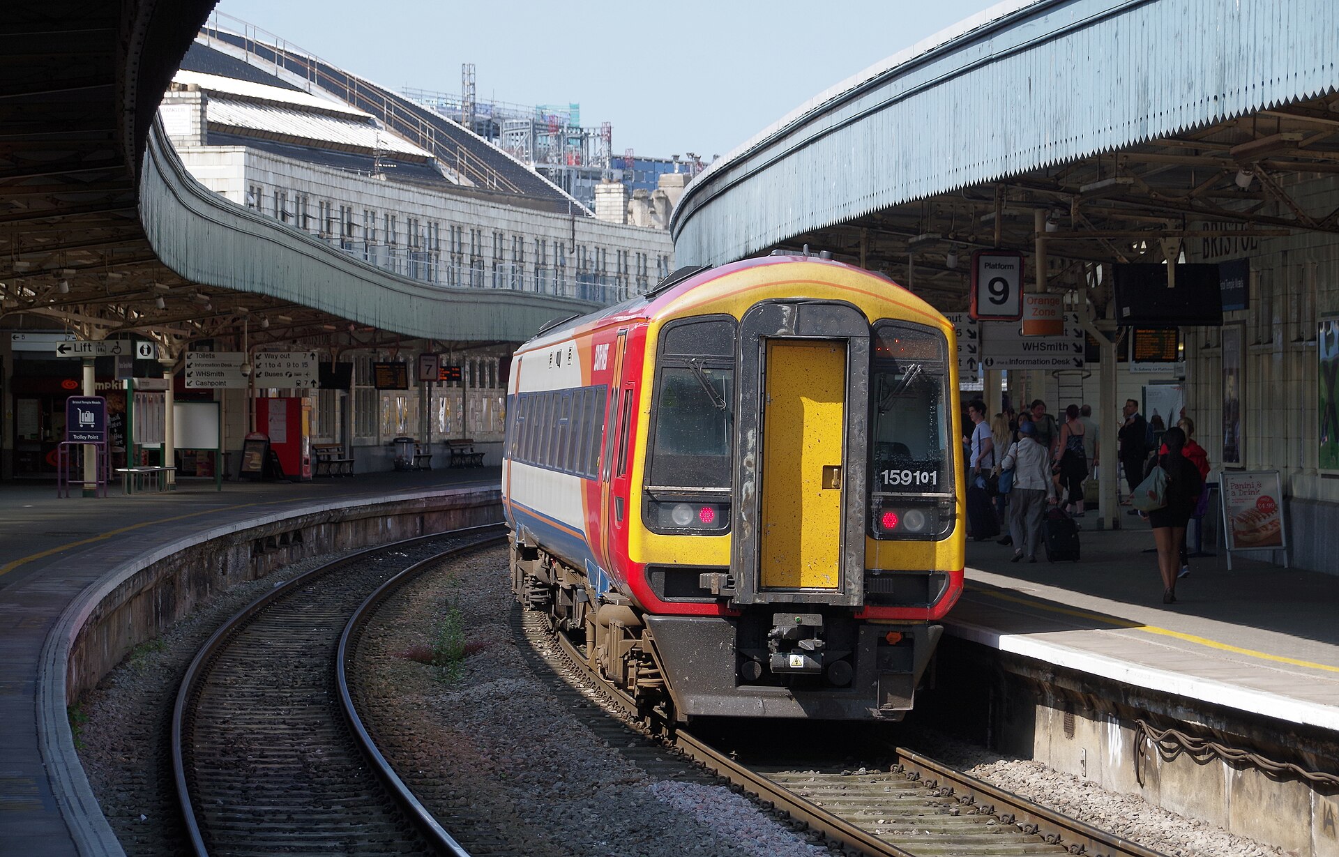 Trains at Bristol Temple Meads railway station