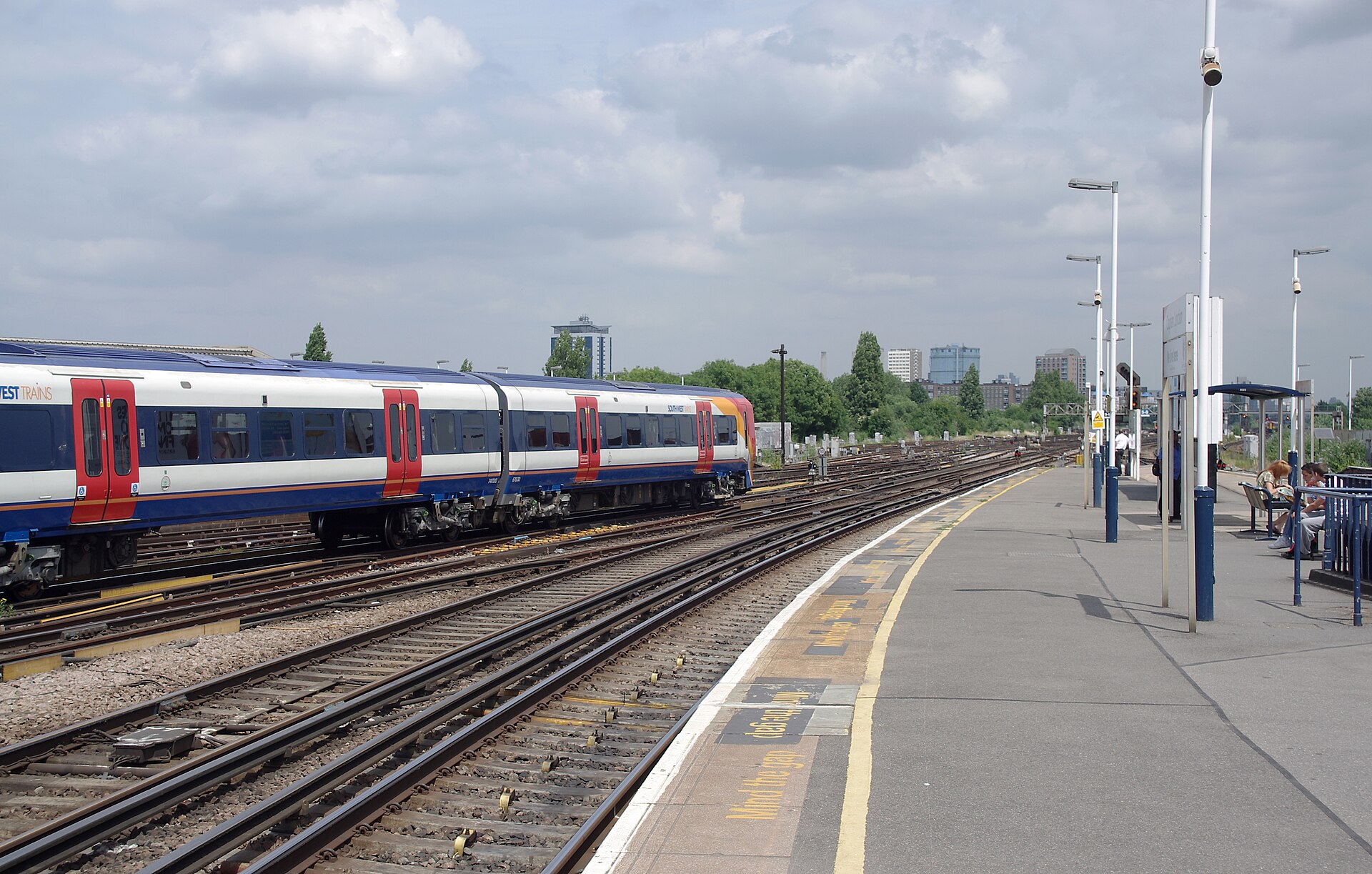 Trains at Clapham Junction railway station