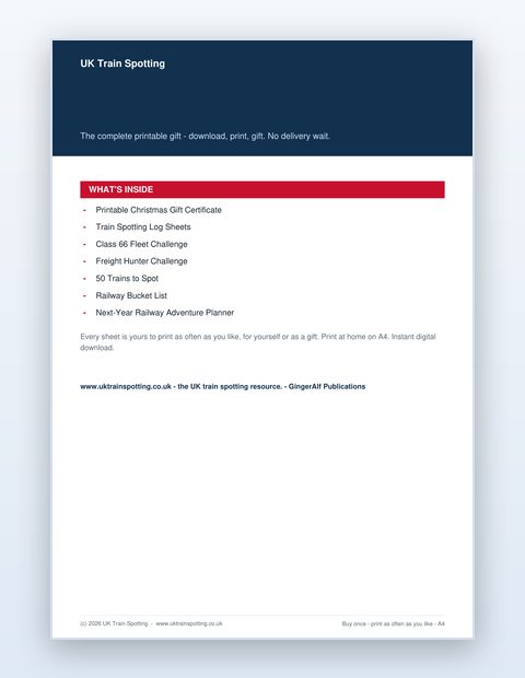 Sample interior page from Ultimate Train Spotter Christmas Bundle
